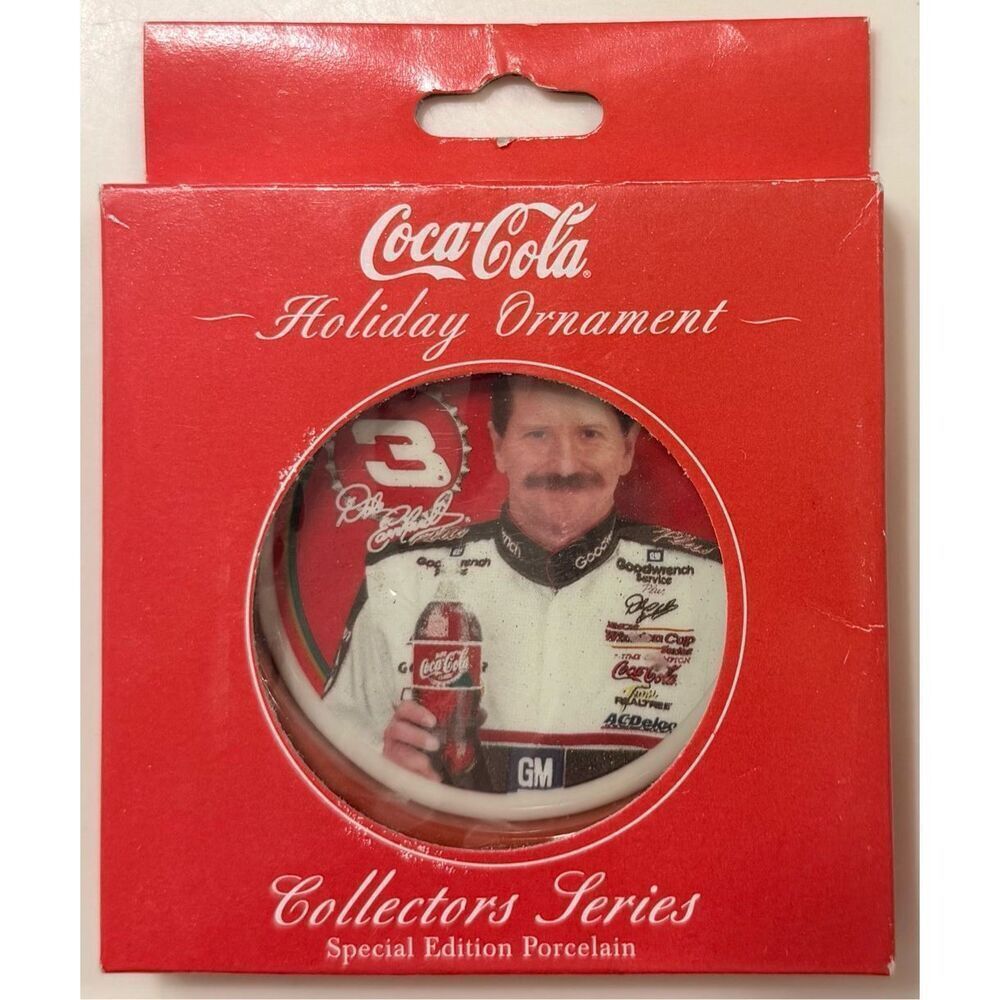 New In Box! Dale Earnhardt Coca-Cola Special Edition Porcelain Holiday Ornament